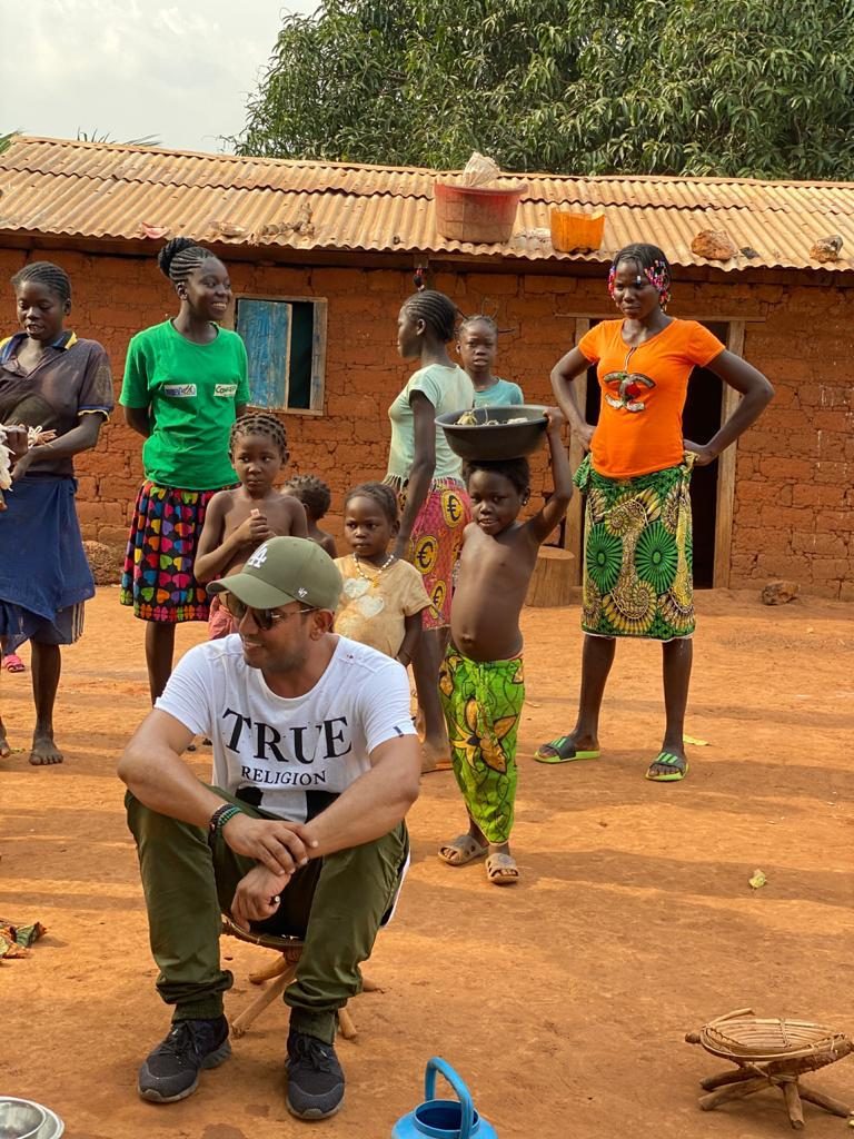Ibrahim AlSafadi during a community visit in the Central African Republic