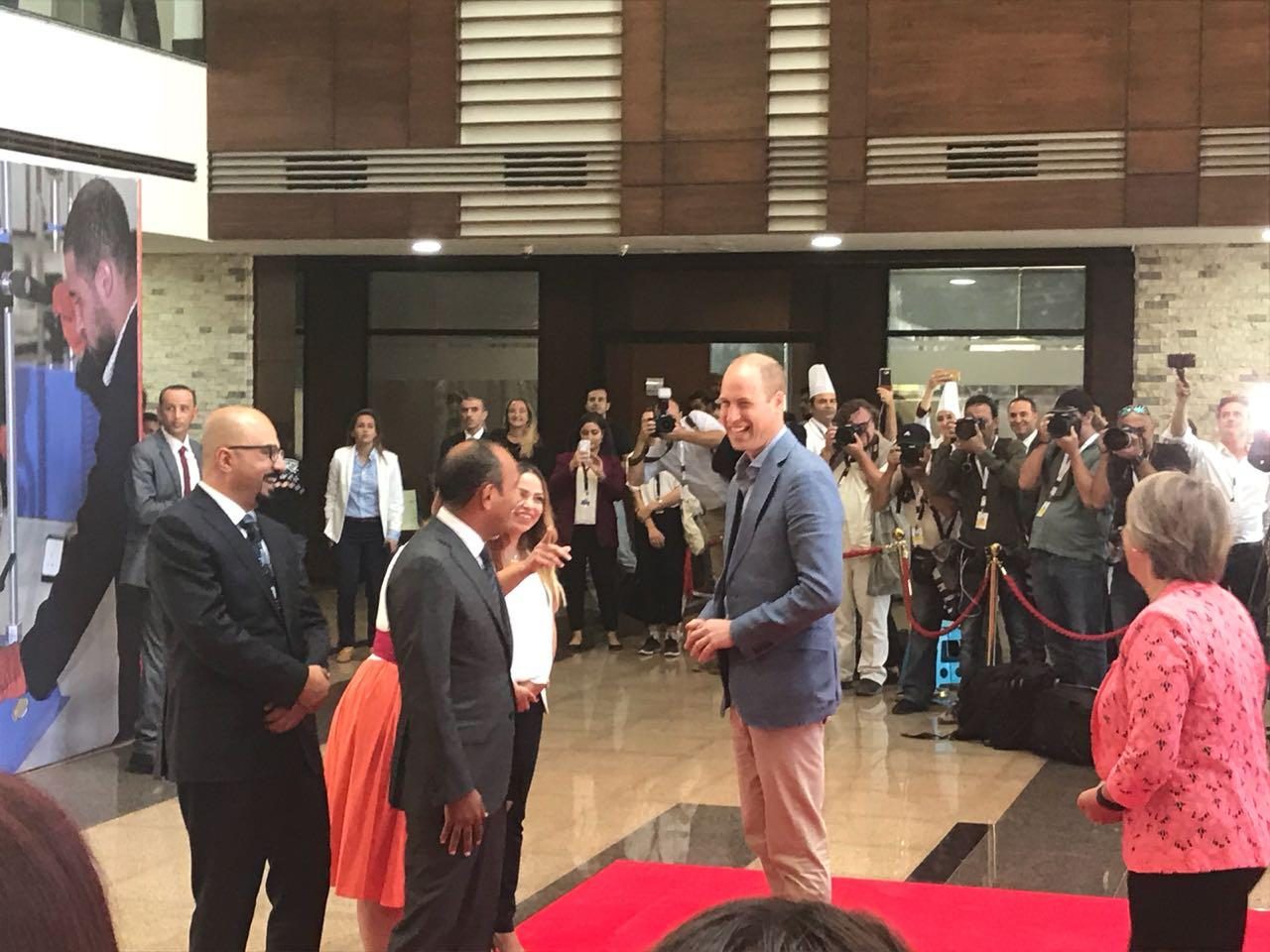 HRH Prince William and Ibrahim AlSafadi during the official Luminus visit