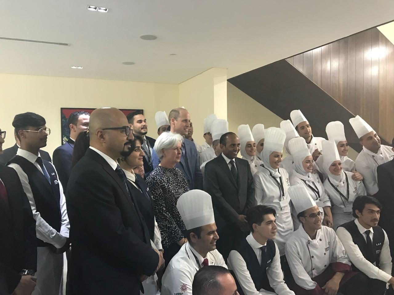 HRH Prince William and Ibrahim AlSafadi inside Luminus, June 2018